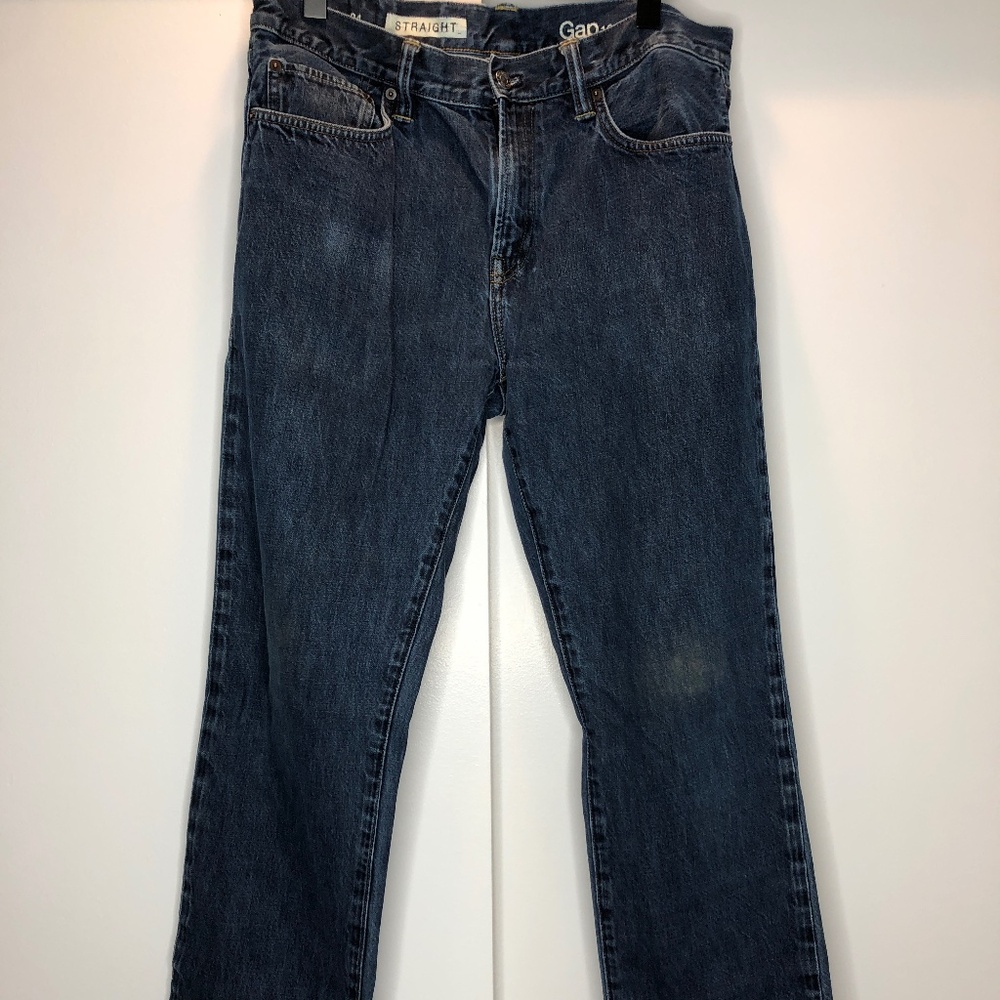 Gap 1969 Mens Straight Jeans W 34 L 34 , 100 % cotton